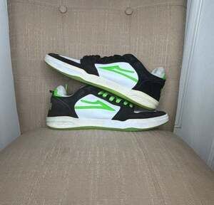Lakai x Yeah Right Telford Low Skate Shoes Black/White/Green